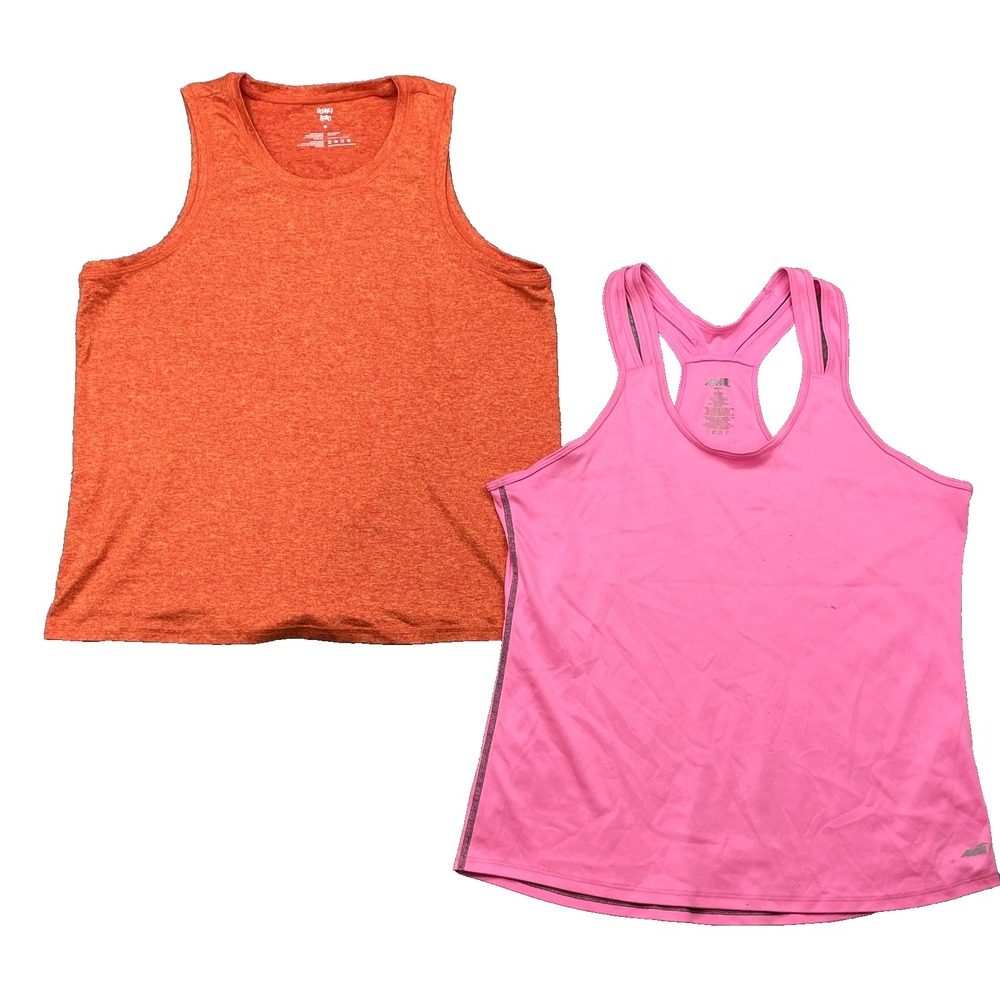 Avia Active T-Shirt Women's LOT of 2 Large Performance Running Sportswear Gym